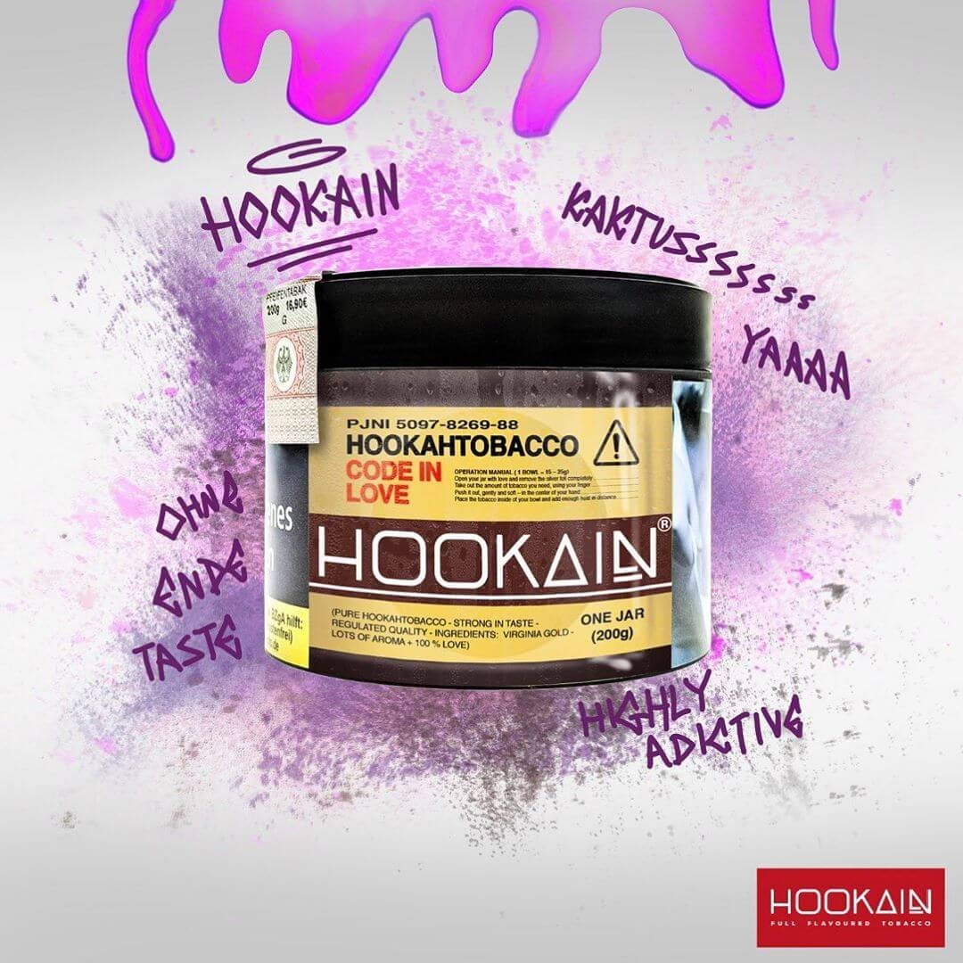 Hookain Tabak - Code in Love 200 g unter ohne Angabe